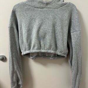 Gray Women's Cropped Hoodie